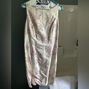 Floral Print Dress in Cream and Red